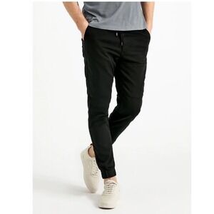 DUER N2X No Sweat Slim Fit Drawstring Jogger Pants Men's Black 36x29 Athleisure